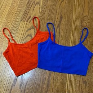 Garage Crop Tops- Blue and Orange